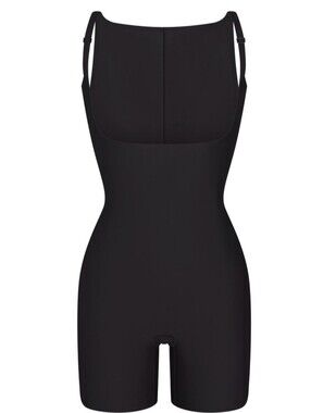 SKIMS BODY CORE SCULPT BACK SMOOTHING OPEN BUST MID THIGH BODYSUIT L